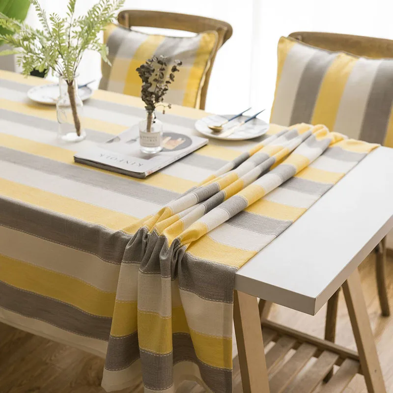 Polyester/Cotton Waterproof Table Cloth Sample Style Striped Tablecloths Table Cover Waterproof Rectangular Yellow Tablecloth
Polyester/Cotton Waterproof Table Cloth Sample Style Striped Tablecloths Table Cover Waterproof Rectangular Yellow Tablecloth