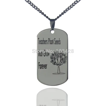AILIN CustomizeName Dog Tag Tree Necklace 'Teachers Plant Seeds That Grow Forever' Titanium Steel School Graduation Gift
AILIN CustomizeName Dog Tag Tree Necklace 'Teachers Plant Seeds That Grow Forever' Titanium Steel School Graduation Gift