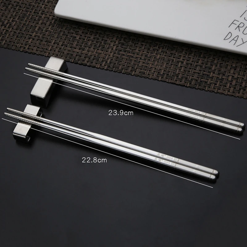 Reusable Chopsticks 304 Stainless Steel Anti-scalding Chinese Gift Kitchen Accessories Tableware | Дом и сад