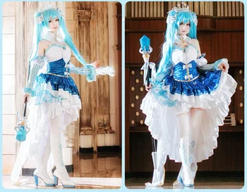2019 New Vocaloid Hatsune Miku Cosplay Costume Snow Miku Cosplay Fancy Dress Full set Carnival Halloween Costumes for Women S-XL
2019 New Vocaloid Hatsune Miku Cosplay Costume Snow Miku Cosplay Fancy Dress Full set Carnival Halloween Costumes for Women S-XL