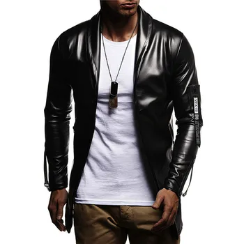 Brand Men's Elastic PU Leather Zipper Motorcycle Leather Stand Collar jackets Mens Coats Casual Slim Brand Clothing
Brand Men's Elastic PU Leather Zipper Motorcycle Leather Stand Collar jackets Mens Coats Casual Slim Brand Clothing