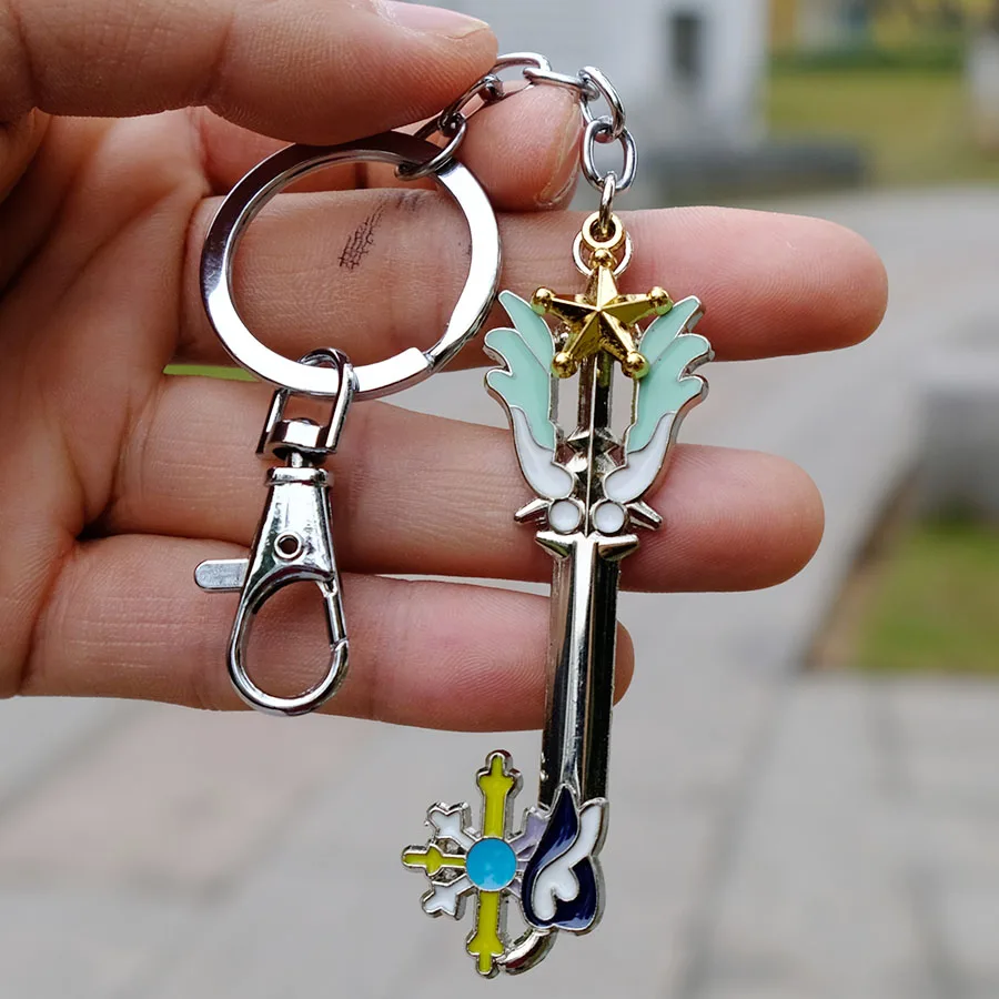 Kingdom Hearts Sora's keyblade Oathkeeper Zinc alloy metal keychain keyrings aio galvanizing key chain cosplay collection
Kingdom Hearts Sora's keyblade Oathkeeper Zinc alloy metal keychain keyrings aio galvanizing key chain cosplay collection