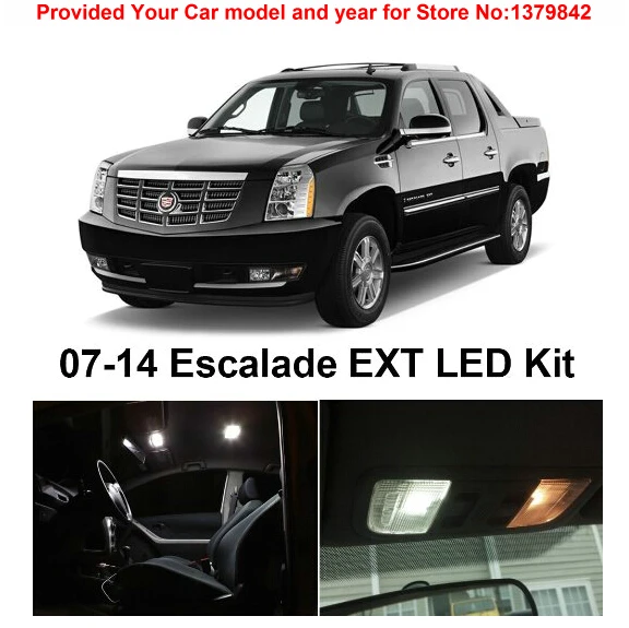 

Free Shipping 16Pcs/Lot car-styling Xenon White Canbus Package Kit LED Interior Lights For Cadillac Escalade EXT 2007-2014