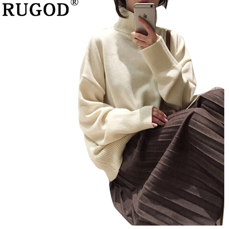 RUGOD Vintage Fashion Women Sweaters 2018 Knitted Turtleneck Warm Winter Clothes Solid Casual Women Pullovers pull femme hiver
RUGOD Vintage Fashion Women Sweaters 2018 Knitted Turtleneck Warm Winter Clothes Solid Casual Women Pullovers pull femme hiver