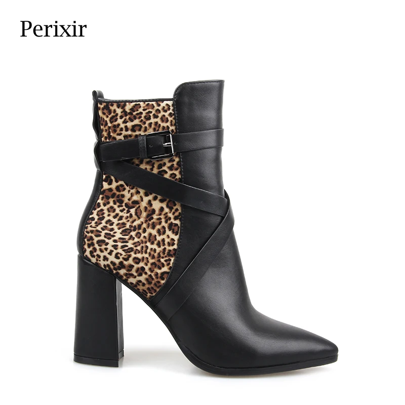 Women's Ankle Boots New Leopard Toe Zip Thick Pointed Boots Shoes High Shoes Boots bottines femme 2019 Spring/Autumn Square heel
Women's Ankle Boots New Leopard Toe Zip Thick Pointed Boots Shoes High Shoes Boots bottines femme 2019 Spring/Autumn Square heel