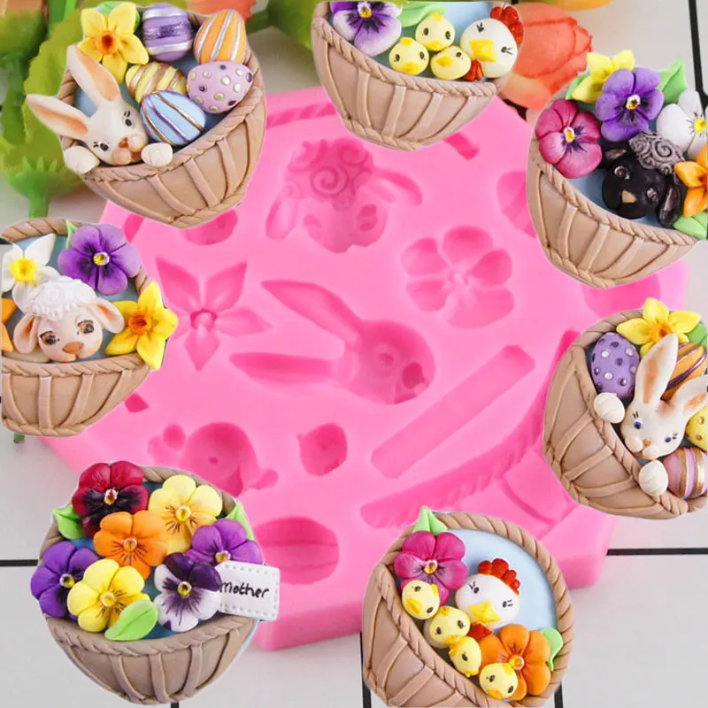 DIY Easter Bunny Egg Chocolate Fondant Molds Cake Decorating Tools Flower Basket Animals Cupcake Candy Fimo Clay Moulds
DIY Easter Bunny Egg Chocolate Fondant Molds Cake Decorating Tools Flower Basket Animals Cupcake Candy Fimo Clay Moulds