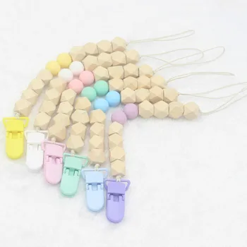 Wooden Beads Baby Pacifier Clips Chain Plastic Clip Nipple Holder Chain Infant Feeding Baby Items
Wooden Beads Baby Pacifier Clips Chain Plastic Clip Nipple Holder Chain Infant Feeding Baby Items