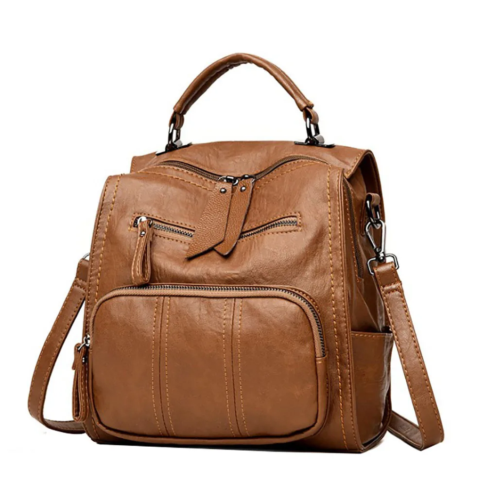 Woman Japan and Korean Style Soft Leather Backpack Casual Travel Backpack Mochila Cuero Mujer
Woman Japan and Korean Style Soft Leather Backpack Casual Travel Backpack Mochila Cuero Mujer