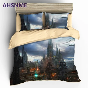 AHSNME HD 3D Future City Bedding Sets Sci-Fi Space Themed Duvet Cover Set Pillowcase AU US EU King Queen Size Bed S
AHSNME HD 3D Future City Bedding Sets Sci-Fi Space Themed Duvet Cover Set Pillowcase AU US EU King Queen Size Bed S