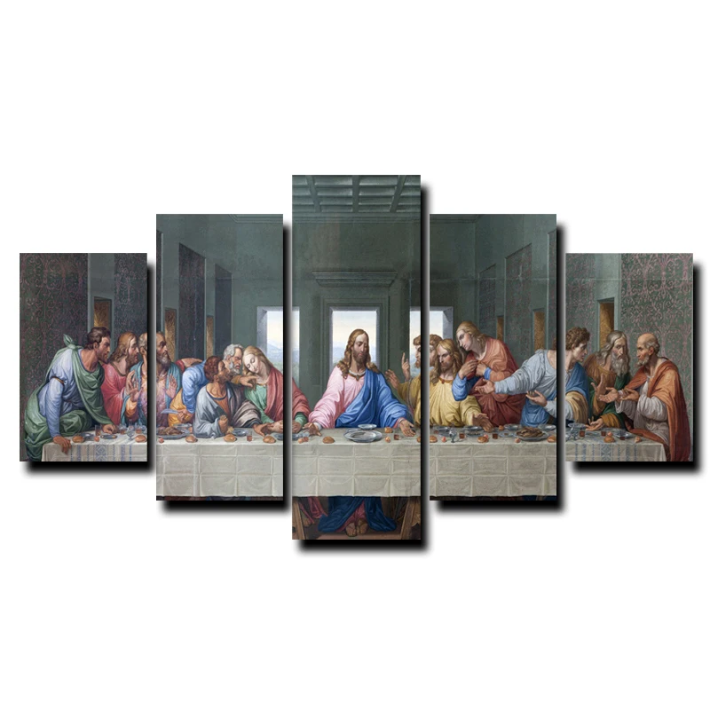 5 Panels Last Super Wall Art Canvas Painting For Living Room Wall Jesus Religion Prints And Posters Canvas Picture Cuadros Decor
5 Panels Last Super Wall Art Canvas Painting For Living Room Wall Jesus Religion Prints And Posters Canvas Picture Cuadros Decor