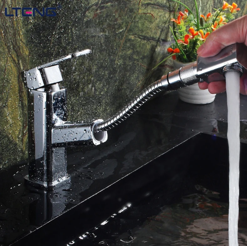LTENG Bathroom basin faucet Pull-out Mixed faucet Ceramic spool High quality copper Free shipping
LTENG Bathroom basin faucet Pull-out Mixed faucet Ceramic spool High quality copper Free shipping