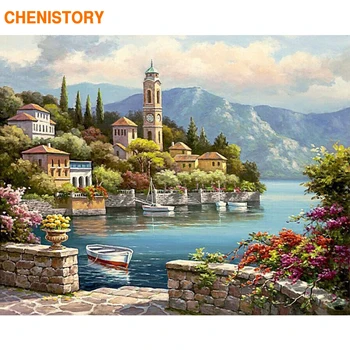 CHENISTORY Romantic Harbor DIY Painting By Numbers Home Wall Decor Hand Painted Europe Oil Painting On Canvas For Artwork 40x50
CHENISTORY Romantic Harbor DIY Painting By Numbers Home Wall Decor Hand Painted Europe Oil Painting On Canvas For Artwork 40x50