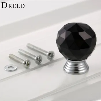 DRELD 1Pcs 30mm Black Diamond Crystal Glass Pull Handle Cabinet Drawer Door Knob Kitchen Furniture Handle with 22/25/30mm Screws
DRELD 1Pcs 30mm Black Diamond Crystal Glass Pull Handle Cabinet Drawer Door Knob Kitchen Furniture Handle with 22/25/30mm Screws