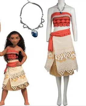 Polynesia Princess Moana cosplay costume Carnival Christmas Halloween costumes movie Moana dress with free necklace
Polynesia Princess Moana cosplay costume Carnival Christmas Halloween costumes movie Moana dress with free necklace