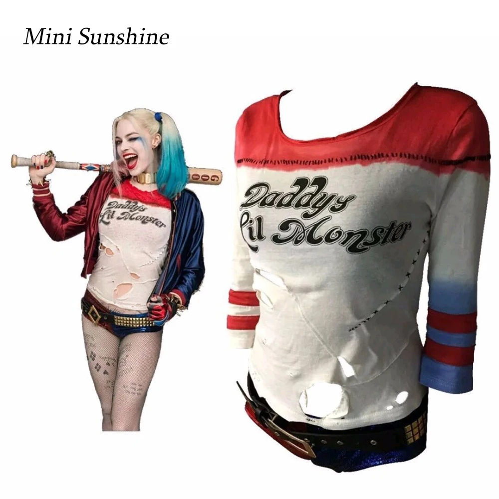 New T Shirt O-Neck Harley Quinn Daddy's Lil Monster Harley Quinn Cosplay Costume Women Tee Suicide Squad T-Shirt z40
New T Shirt O-Neck Harley Quinn Daddy's Lil Monster Harley Quinn Cosplay Costume Women Tee Suicide Squad T-Shirt z40