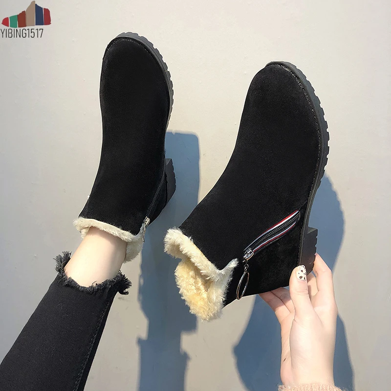 Genuine Leather Fur Lace-up Women's Martin Boots Winter Thick Warm Plush Women Mid Calf Snow Boots Woman Military Shoes
Genuine Leather Fur Lace-up Women's Martin Boots Winter Thick Warm Plush Women Mid Calf Snow Boots Woman Military Shoes