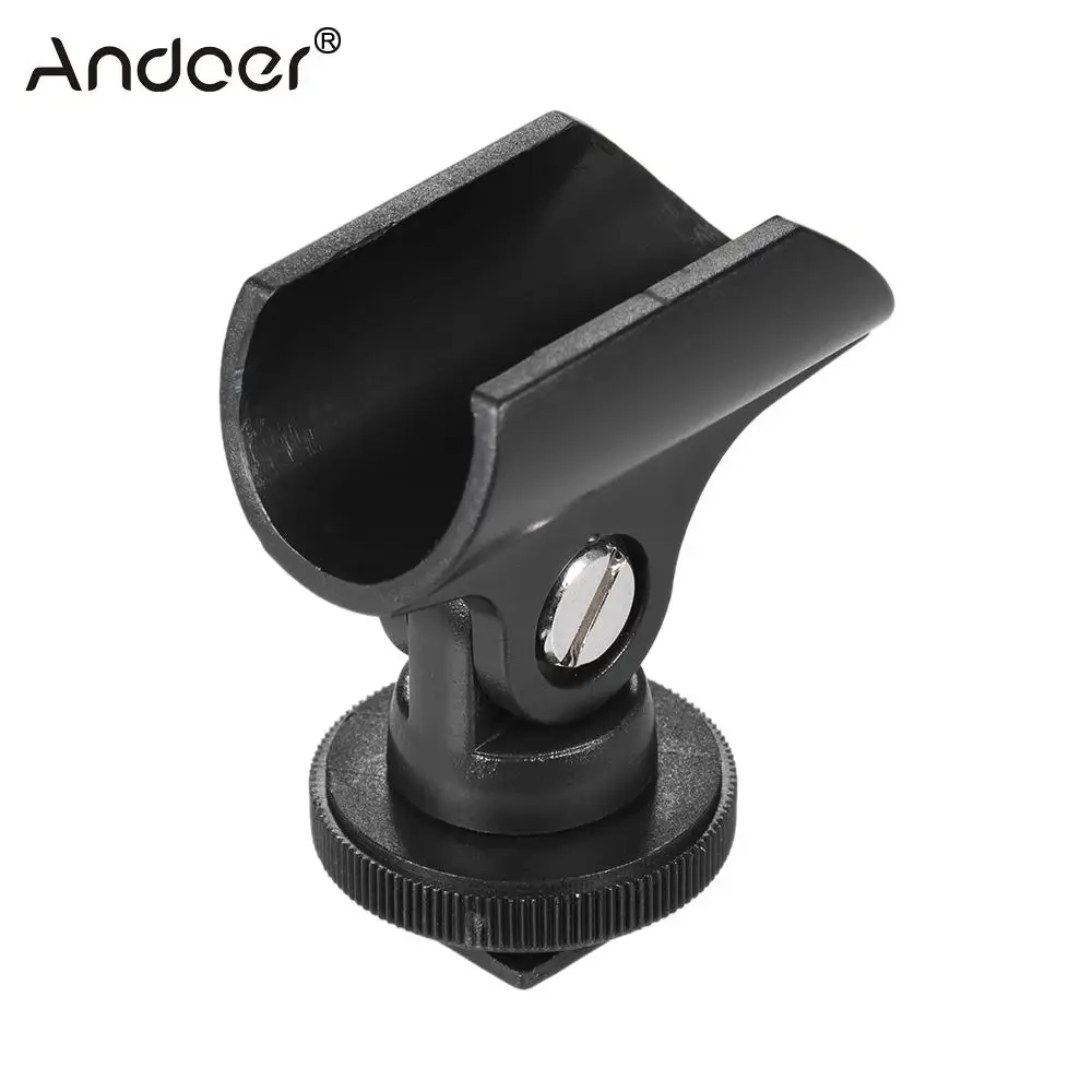 Andoer 19mm Plastic Mic Microphone Holder Clip with Hot Shoe & 1/4" Screw Hole for DSLR Camera
Andoer 19mm Plastic Mic Microphone Holder Clip with Hot Shoe & 1/4" Screw Hole for DSLR Camera