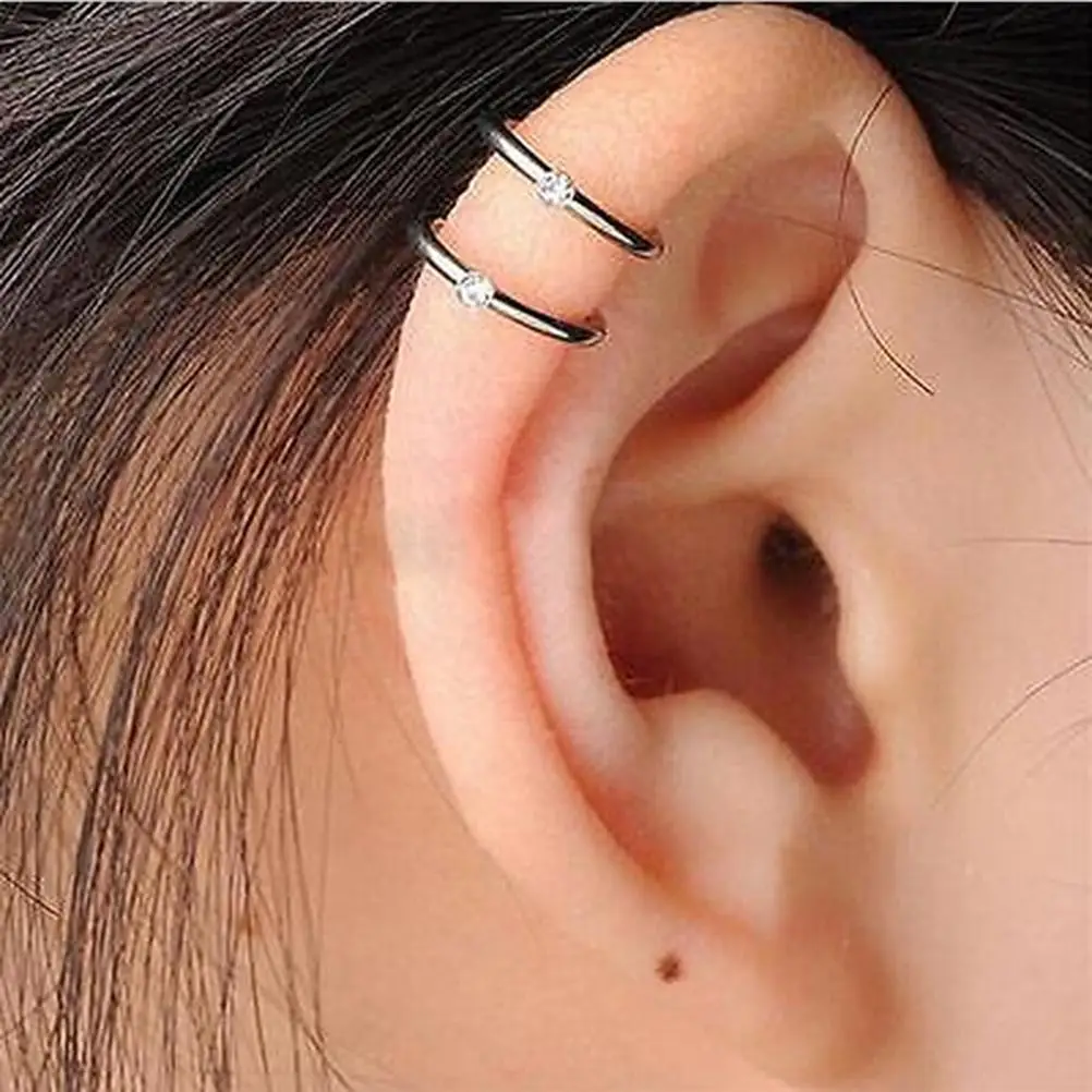 YITING 1Pc U Shape Silver Ear Cuff Wrap Stud 2/3 Row Helix Cartilage Earrings Clip on Piercing
YITING 1Pc U Shape Silver Ear Cuff Wrap Stud 2/3 Row Helix Cartilage Earrings Clip on Piercing