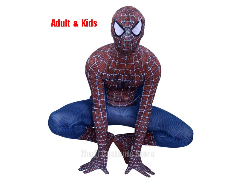 New Spiderman Costume 3D Printed Kids Adult Lycra Spandex Spider-man Costume For Halloween Spider Man 3 Raimi Cosplay Suit 
New Spiderman Costume 3D Printed Kids Adult Lycra Spandex Spider-man Costume For Halloween Spider Man 3 Raimi Cosplay Suit