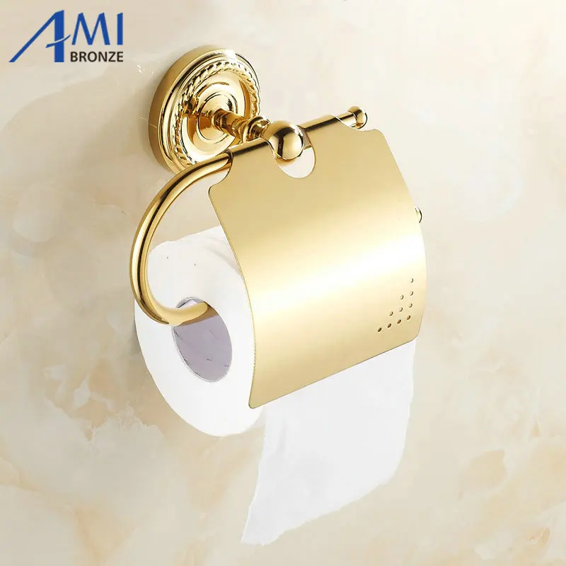 GOLDEN Copper Toilet Paper Holder Paper Rack Gold Plated Towel Rack Bathroom accessories hardwares 7002G
GOLDEN Copper Toilet Paper Holder Paper Rack Gold Plated Towel Rack Bathroom accessories hardwares 7002G