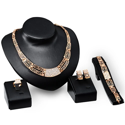 Hot! 2015 Hot Sale Evening Party Crystal Hollow Out Necklace Earring Bracelet Ring Jewelry Set
Hot! 2015 Hot Sale Evening Party Crystal Hollow Out Necklace Earring Bracelet Ring Jewelry Set
