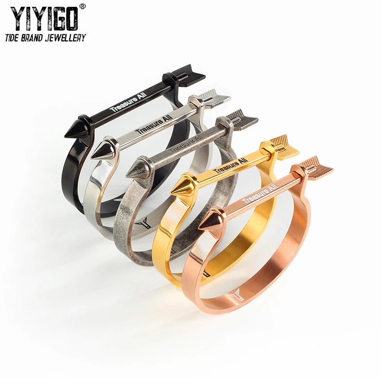 1Piece D-shaped Arrow Treasure All Bangles for Women Titanium Stainless Steel Cuff Lovers' Plug Wild Vintage Creativity Bracelet
1Piece D-shaped Arrow Treasure All Bangles for Women Titanium Stainless Steel Cuff Lovers' Plug Wild Vintage Creativity Bracelet