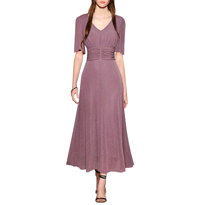 long party dresses 2019 womens designer clothes purple bling dress v-neck short sleeve ruched waist ankle length stretch dress
long party dresses 2019 womens designer clothes purple bling dress v-neck short sleeve ruched waist ankle length stretch dress