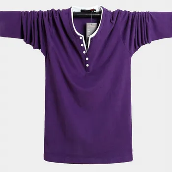 Free shipping autumn Men T shirt Long Sleeve v neck Mens T-shirt Cotton purple Tees Tops Mens Brand tshirt Plus size M-5XL 6XL
Free shipping autumn Men T shirt Long Sleeve v neck Mens T-shirt Cotton purple Tees Tops Mens Brand tshirt Plus size M-5XL 6XL