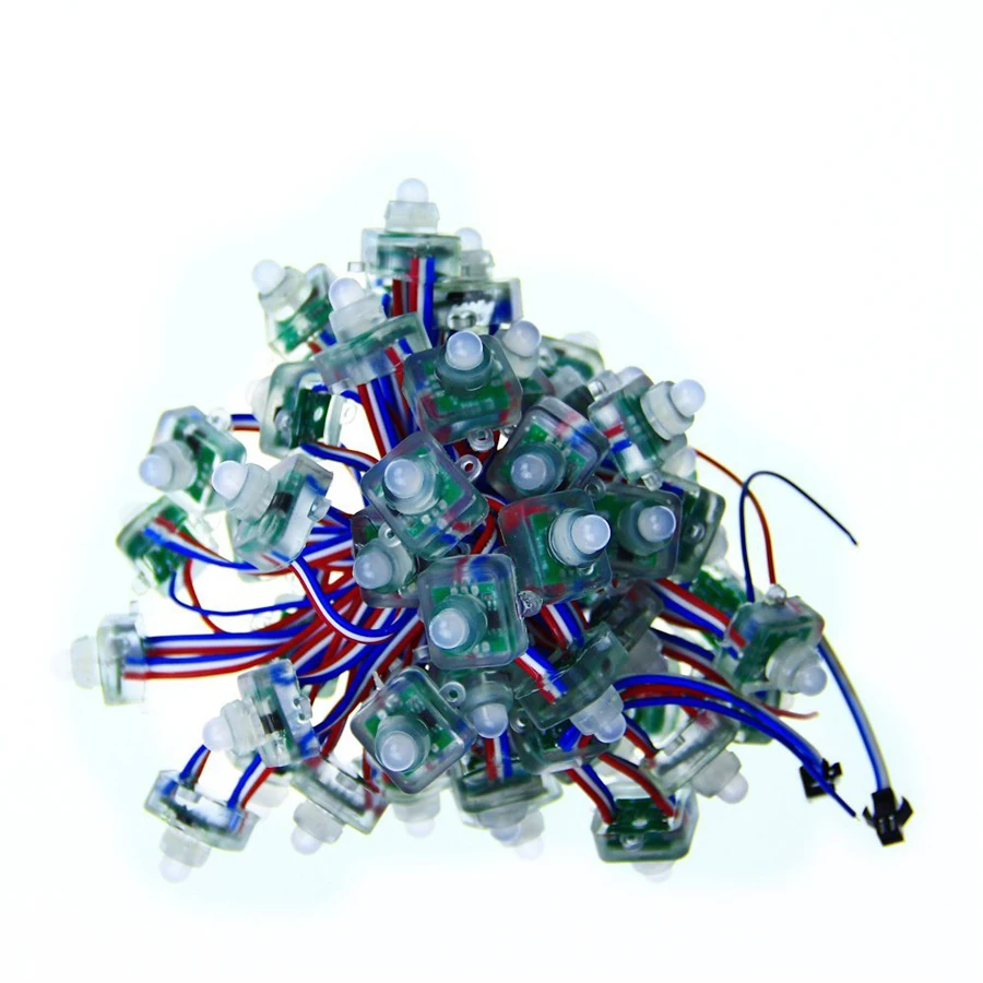 Color Changing square DC 5V IP68 LED pixel modules 50pcs/string WS2811 Dream Color RGB Addressable LED Pixel String Light
Color Changing square DC 5V IP68 LED pixel modules 50pcs/string WS2811 Dream Color RGB Addressable LED Pixel String Light