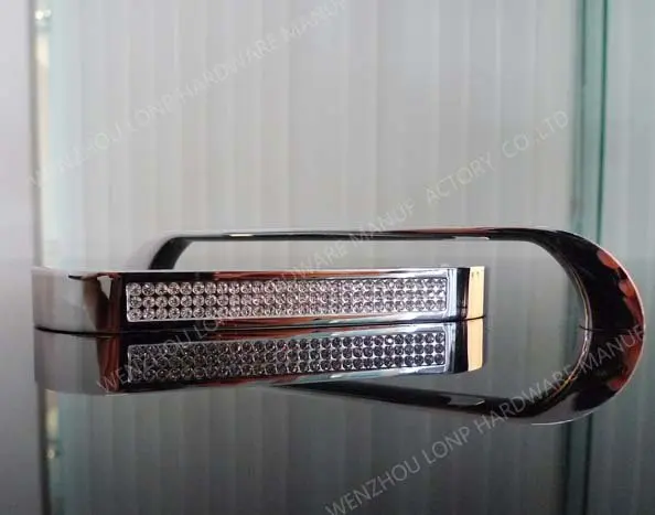 Top Quality K9 Clear Crystal Handle with Zinc Alloy Chrome Metal Part(C.C.. 96mm,L:118mm)