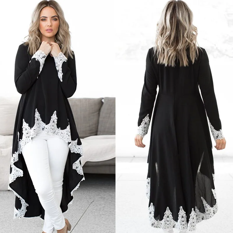 Elegant Patchwork Lace Dress for Women 2019 Korean Long Sleeve Casual Tunic Spring Dress High Low Hem Plus Size Summer Sundress
Elegant Patchwork Lace Dress for Women 2019 Korean Long Sleeve Casual Tunic Spring Dress High Low Hem Plus Size Summer Sundress