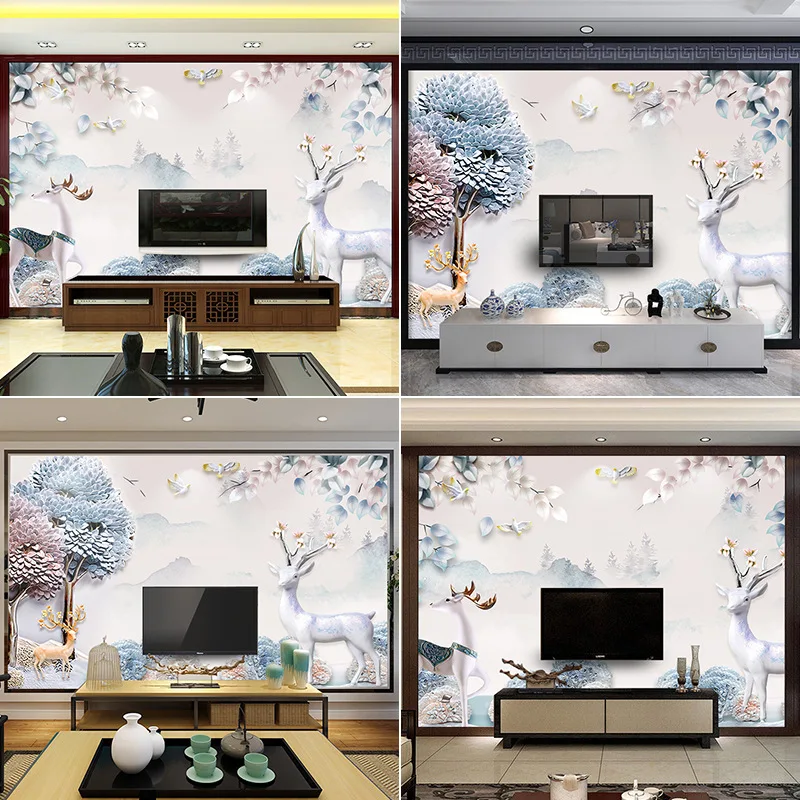 Nordic modern minimalist TV background wall paper 5d three-dimensional atmosphere living room sofa elk seamless mural
Nordic modern minimalist TV background wall paper 5d three-dimensional atmosphere living room sofa elk seamless mural