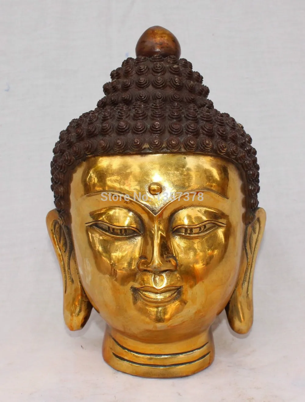 shitou 00499 10" Marked Chinese Tibetan Bronze Gilt Shakyamuni Sakyamuni Buddha Head Statue
shitou 00499 10" Marked Chinese Tibetan Bronze Gilt Shakyamuni Sakyamuni Buddha Head Statue
