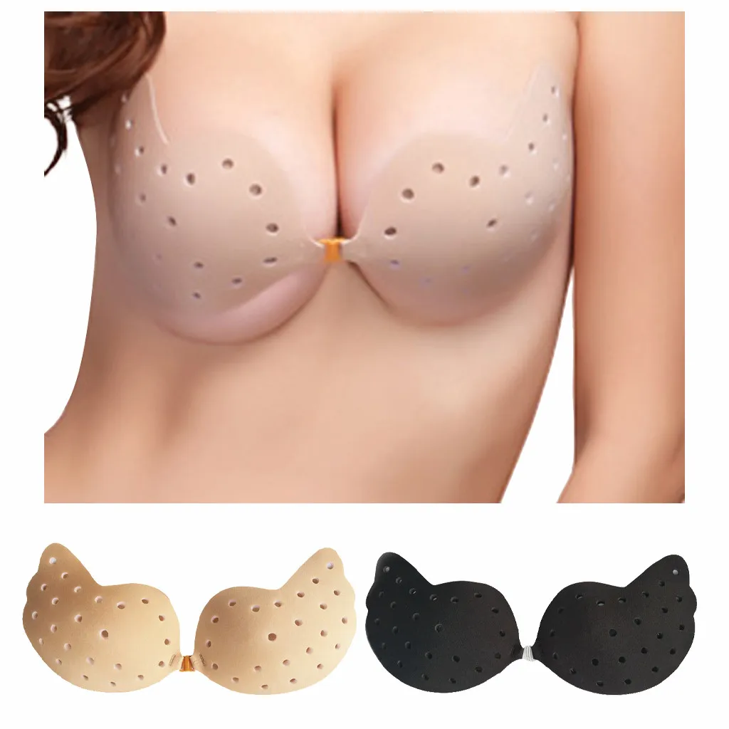Women Breast Lift Tape Breathable Chest Silicone Bra Paste type Invisible Light Push Up Bikini Nipple Cover Pads | Женская одежда