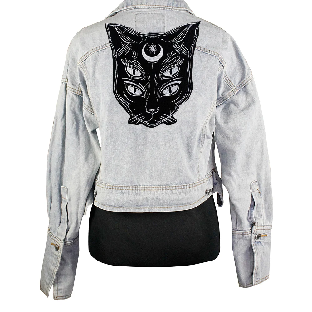 Fashion Black Cat Embroidery Patches Iron on Stickers DIY for Punk Jacket Back Badges Scrapbooking Decorated Sewing
Fashion Black Cat Embroidery Patches Iron on Stickers DIY for Punk Jacket Back Badges Scrapbooking Decorated Sewing