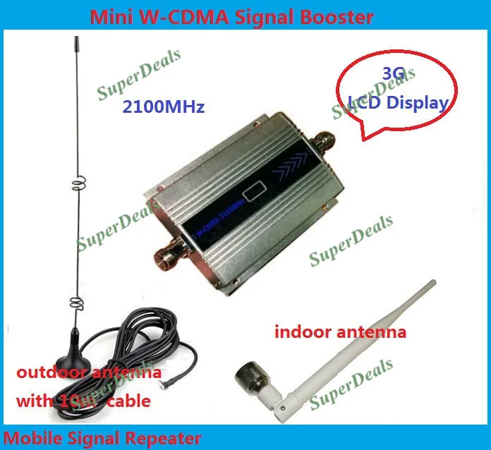 W-CDMA 2100Mhz Cell Phone Signal Amplifier 3G Repeater Mobile Phone 3G Signal Booster WCDMA Signal Repeater + 10m Cable +Antenna
W-CDMA 2100Mhz Cell Phone Signal Amplifier 3G Repeater Mobile Phone 3G Signal Booster WCDMA Signal Repeater + 10m Cable +Antenna