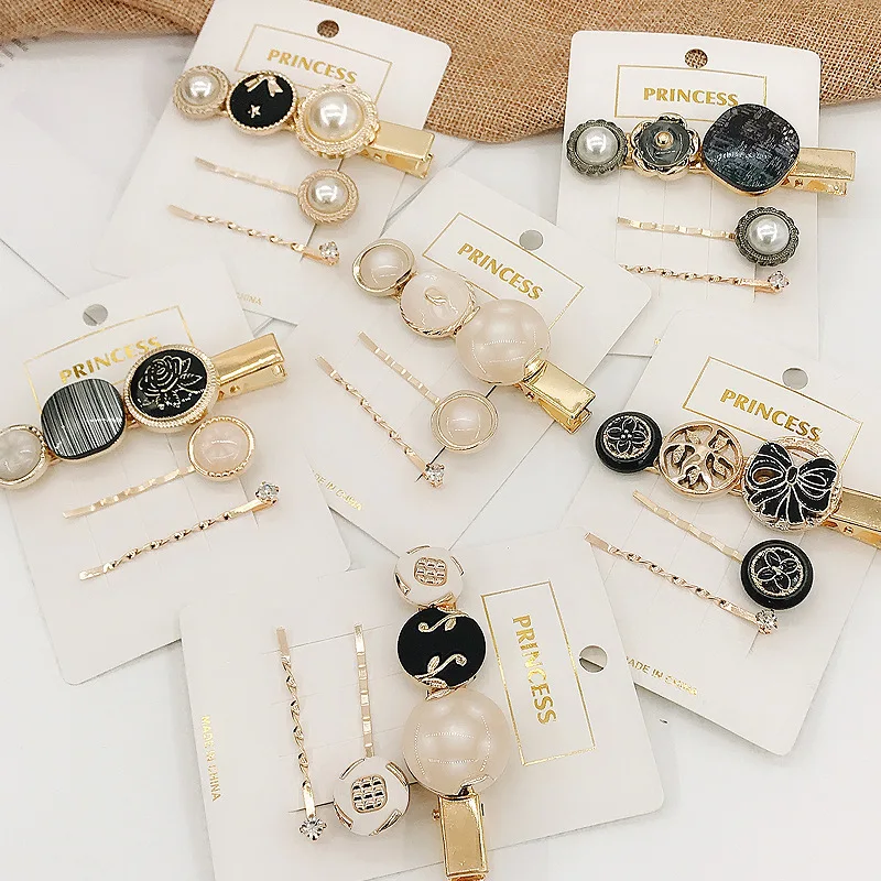 3PCS Korea Vintage Acrylic Resin Beads Hairpins Imitiation Pearl Metal Gold Color Hair Clips Hair Accessories for Women
3PCS Korea Vintage Acrylic Resin Beads Hairpins Imitiation Pearl Metal Gold Color Hair Clips Hair Accessories for Women