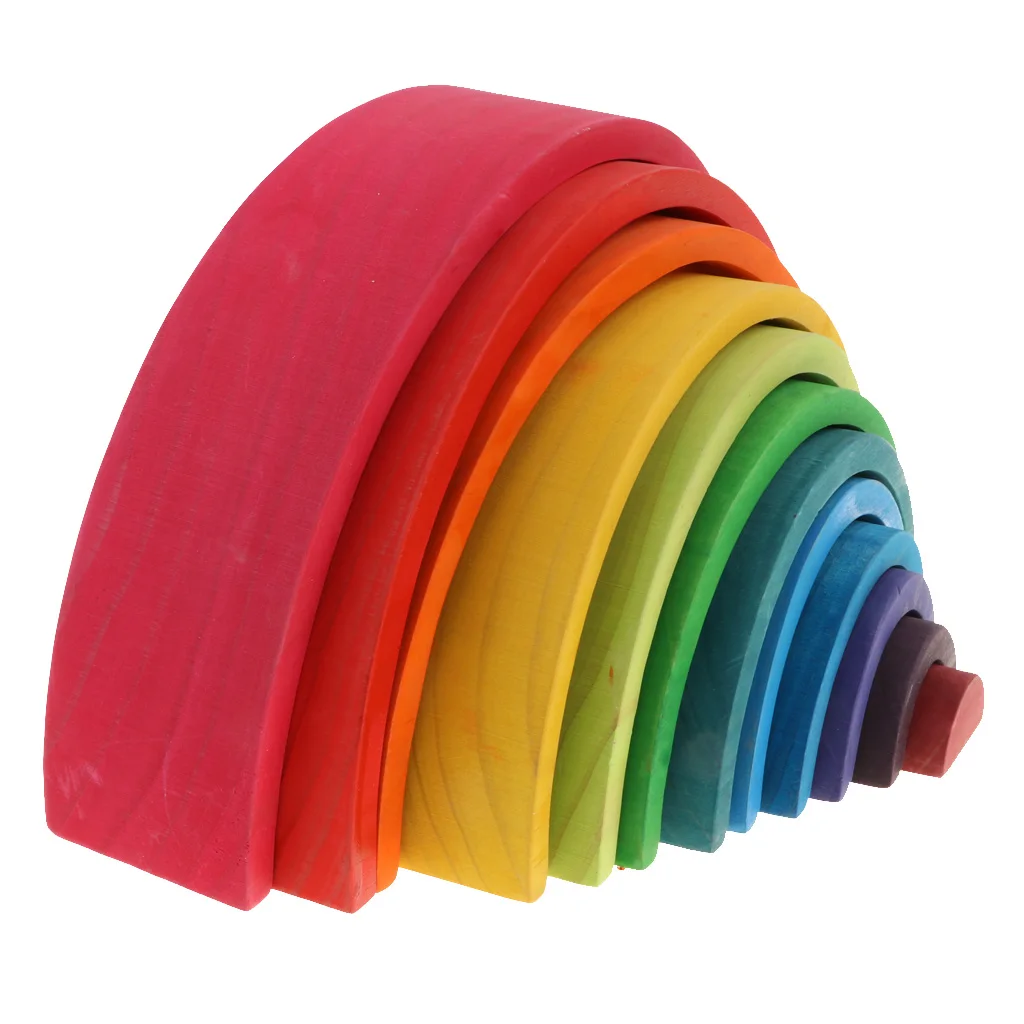 Baby Toddler Montessori Toys - Wooden 12 Colors Rainbow Stacking Rainbow Blocks Kids Education Toy Gift Baby Toddler Montessori Toys - Wooden 12 Colors Rainbow Stacking Rainbow Blocks Kids Education Toy Gift