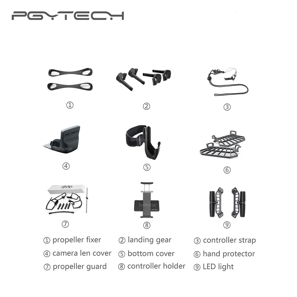 10 Types Option PGYTECH DJI Spark Controller Tablet Holder Propeller Guard Strap Camera Cover LED Light Landing Gear Accessories
10 Types Option PGYTECH DJI Spark Controller Tablet Holder Propeller Guard Strap Camera Cover LED Light Landing Gear Accessories