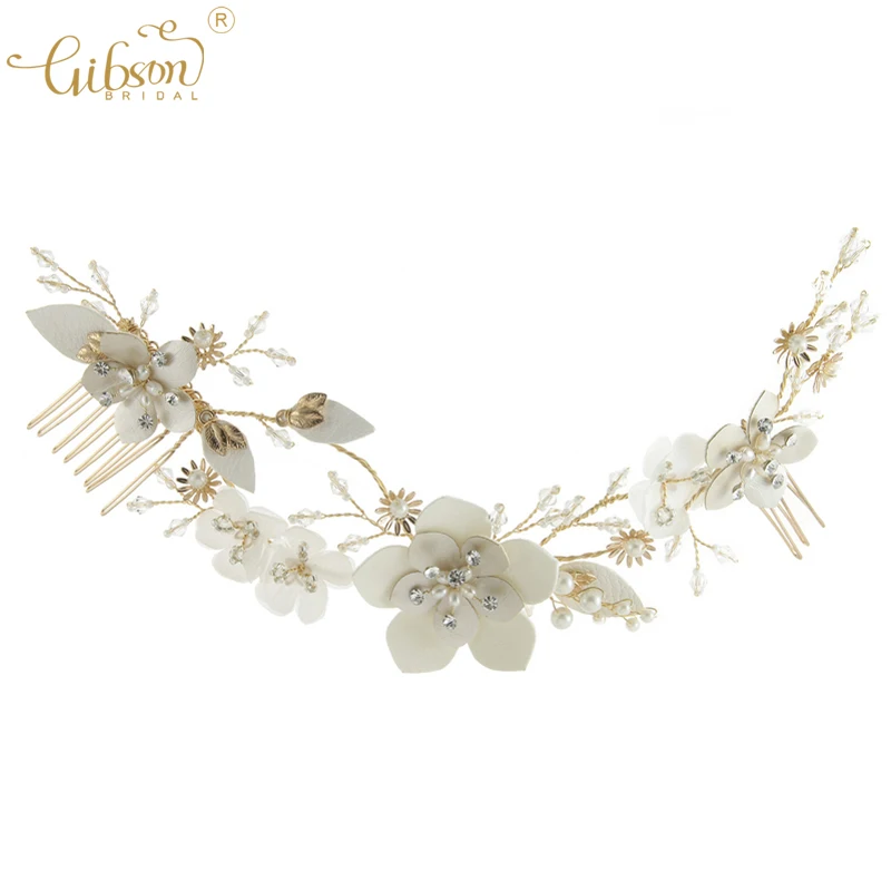 Handmade Bridal Headpiece Leather Flower Hair Comb Wedding Jewelry Hair Accessories Party Women Headband
Handmade Bridal Headpiece Leather Flower Hair Comb Wedding Jewelry Hair Accessories Party Women Headband