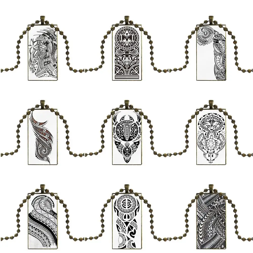 Special Polynesian Tattoo Samoan For Girls Wholesale Design Fashion Vintage Glass Women Rectangle Necklace Pendants
Special Polynesian Tattoo Samoan For Girls Wholesale Design Fashion Vintage Glass Women Rectangle Necklace Pendants