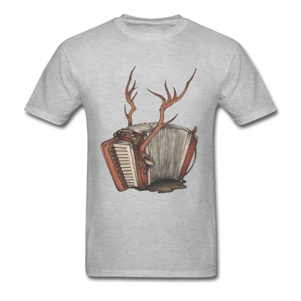 Hey Folk Im Magic Accordion Short Sleeve Tops & Tees Crew Neck 100% Cotton Men Tshirts Casual Tee Shirts Cute Drop Shipping Hey Folk Im Magic Accordion grey