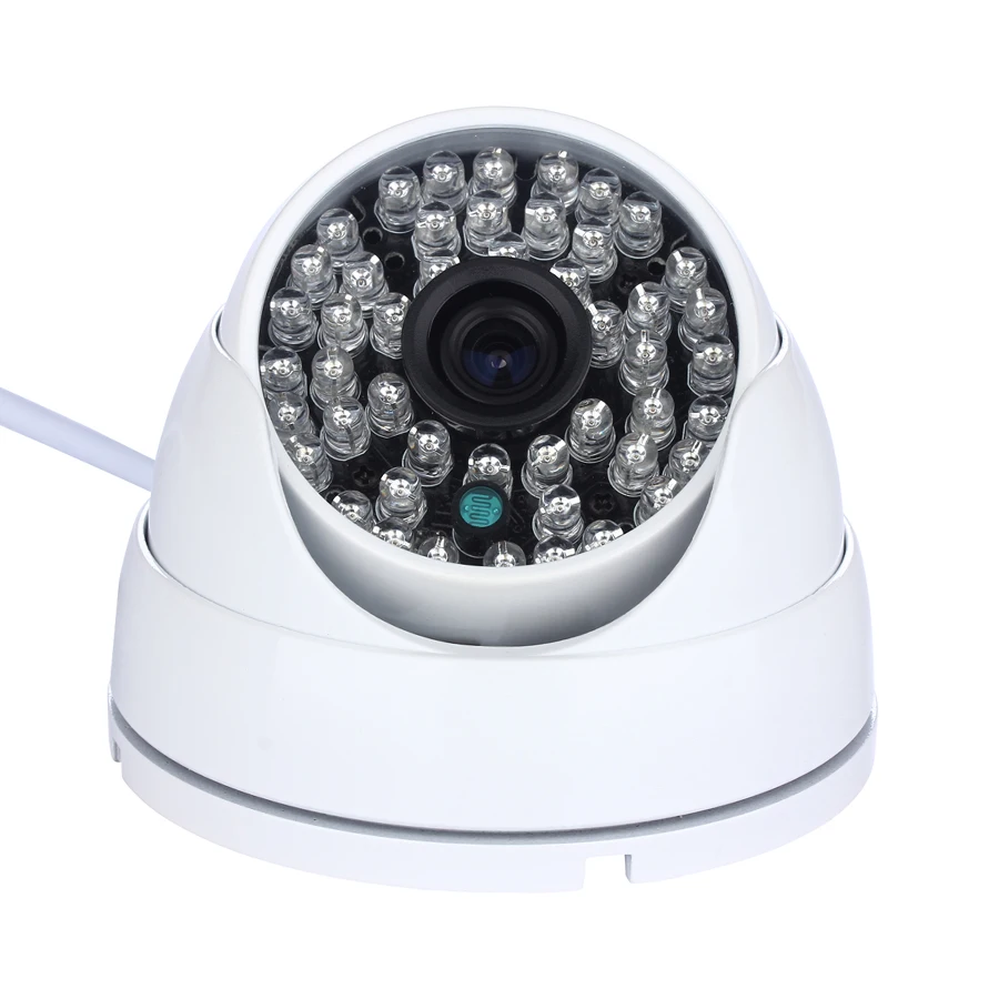 POE 48V Metal Shell Vandal-proof 720P 2.8mm Wide Angle Lens 48 LED IR Dome IP Camera Indoor/Outdoor Surveillance | Безопасность и