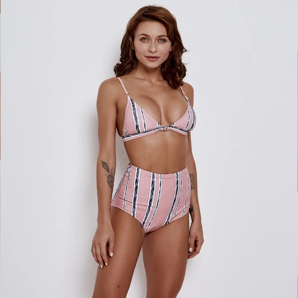 Hot Sale High Waist Swimming Suit For Women Popular Sexy Striped Swimsuit Fashion Two-Piece Swimwear Bikini Set Bathing Suits
Hot Sale High Waist Swimming Suit For Women Popular Sexy Striped Swimsuit Fashion Two-Piece Swimwear Bikini Set Bathing Suits