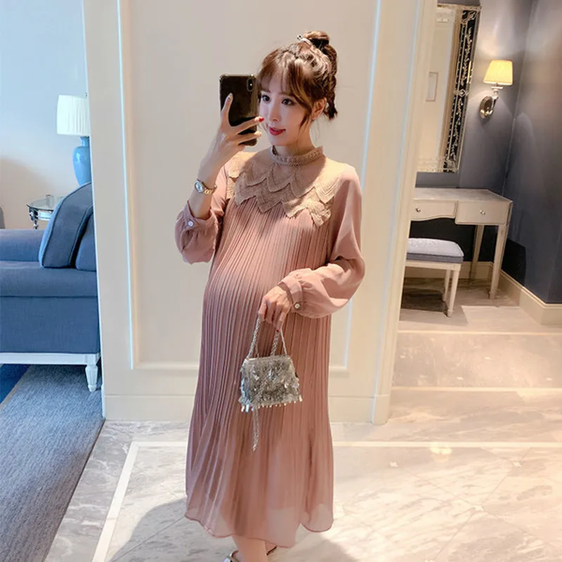 Fashion Elegant Pregnancy Clothes Dresses 2019 Spring Korean Loose Sleeve Chiffon Maternity Dresses Waist Tied Women Party Dress
Fashion Elegant Pregnancy Clothes Dresses 2019 Spring Korean Loose Sleeve Chiffon Maternity Dresses Waist Tied Women Party Dress