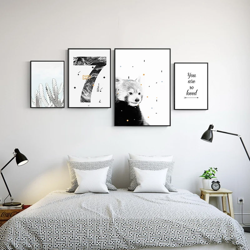 Black White Bear Cactus Canvas Painting Love Quotes Wall Art Nordic Posters and Prints Wall Pictures for Living Room Home Decor
Black White Bear Cactus Canvas Painting Love Quotes Wall Art Nordic Posters and Prints Wall Pictures for Living Room Home Decor