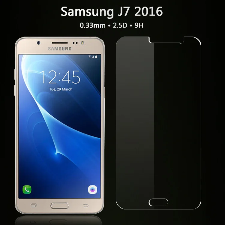 Закаленное стекло для Samsung GALAXY J7 J700 J700F 2.5D 9H Защитная пленка 2016 Duos J710 | Мобильные