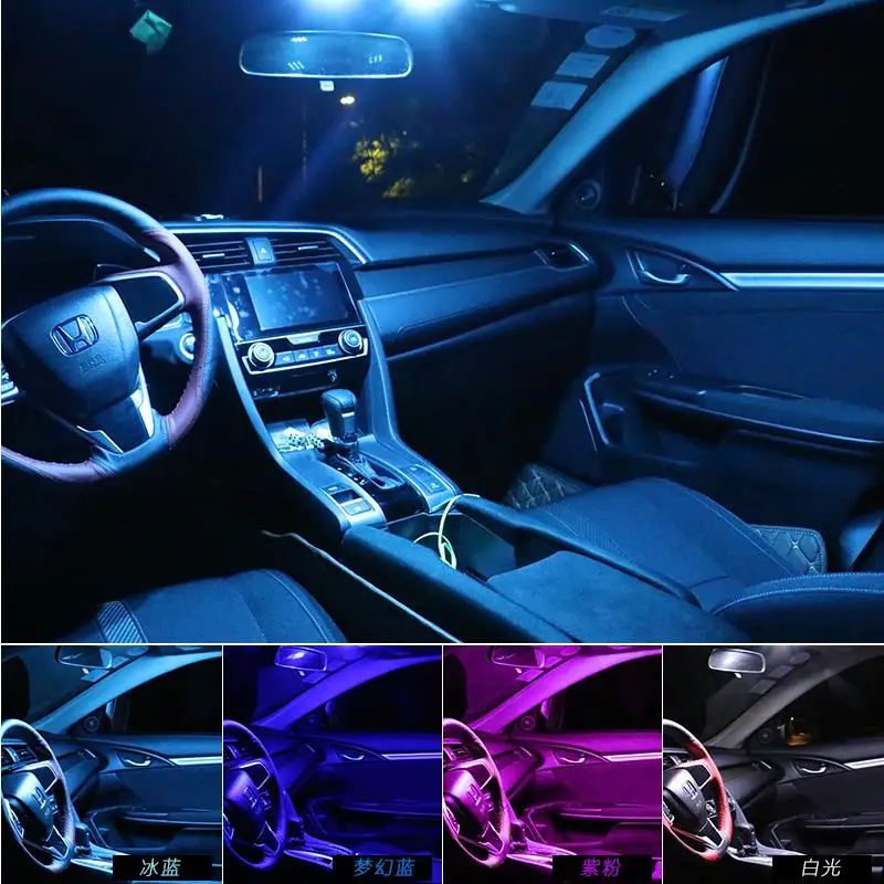 9 шт. разноцветные дополнительные светодиодные лампы Canbus автомобильные