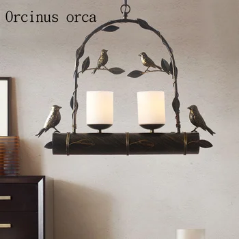 American style village bird chandelier Cafe cafe bar Nordic modern simple creative iron Chandelier free shipping
American style village bird chandelier Cafe cafe bar Nordic modern simple creative iron Chandelier free shipping