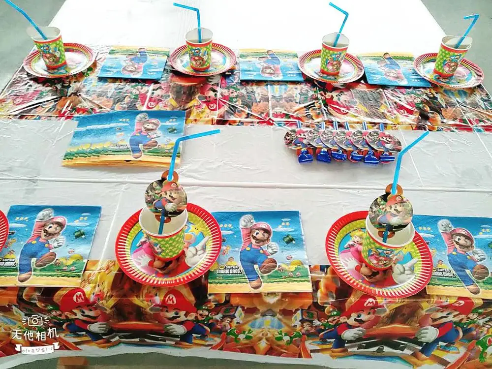 Children Super Mario Birthday Party Supplies Event Party Festival Decoration Disposable Tablewares Set Cup Plates Banners
Children Super Mario Birthday Party Supplies Event Party Festival Decoration Disposable Tablewares Set Cup Plates Banners